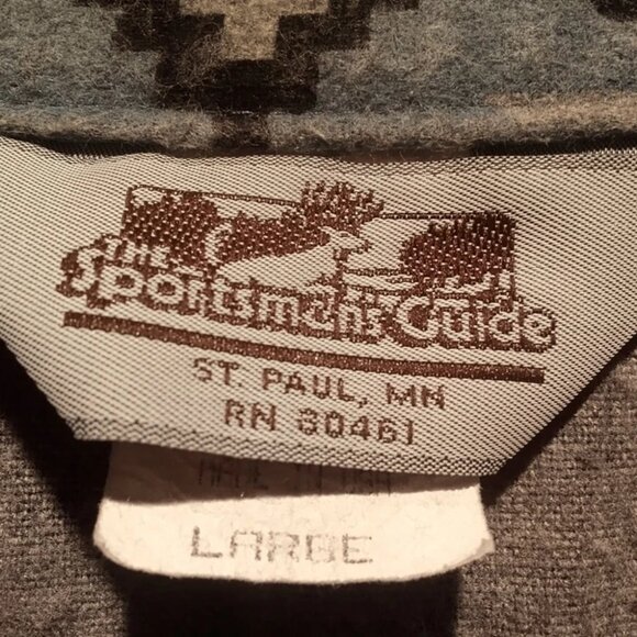 Vtg. The Sportsman's Guide Men's Large Cotton Flannel ButtonUp Shirt Made In USA - Picture 5 of 6